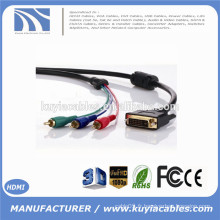 Prix ​​d&#39;usine Câble DVI TO 3RCA plaqué or Câble USB simple à mâle 3rca 1m 1.8m 2m 3m 5m 10m 15m 20m En option